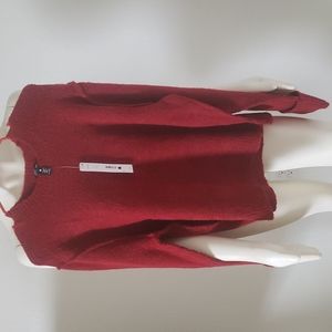 NWT Aqua  brand red sweater size large